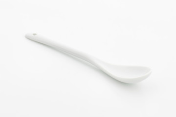 White porcelain spoon
