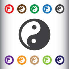 Yin Yang icon for web and mobile