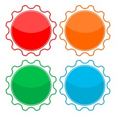 Blank badge shapes set