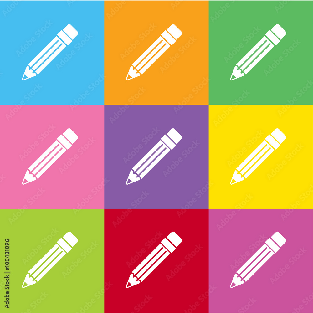 Poster pencil vector icon for web and mobile