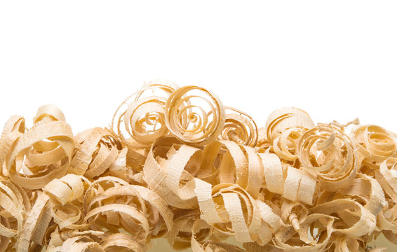 Wood Shavings Isolated