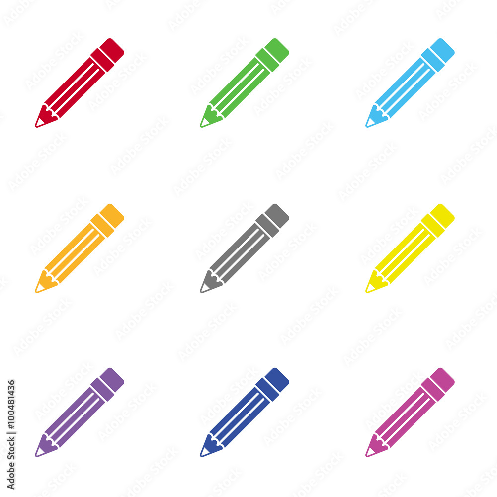 Poster pencil vector icon for web and mobile