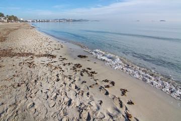 Empty beach Playa d'en Bossa