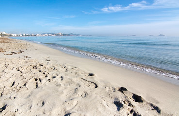 Dreamy soft winter beach