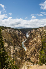 Fototapeta na wymiar Lower falls of the Yellowstone River, Wyoming, USA