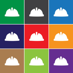 Safety worker hardhat icon for web and mobile
