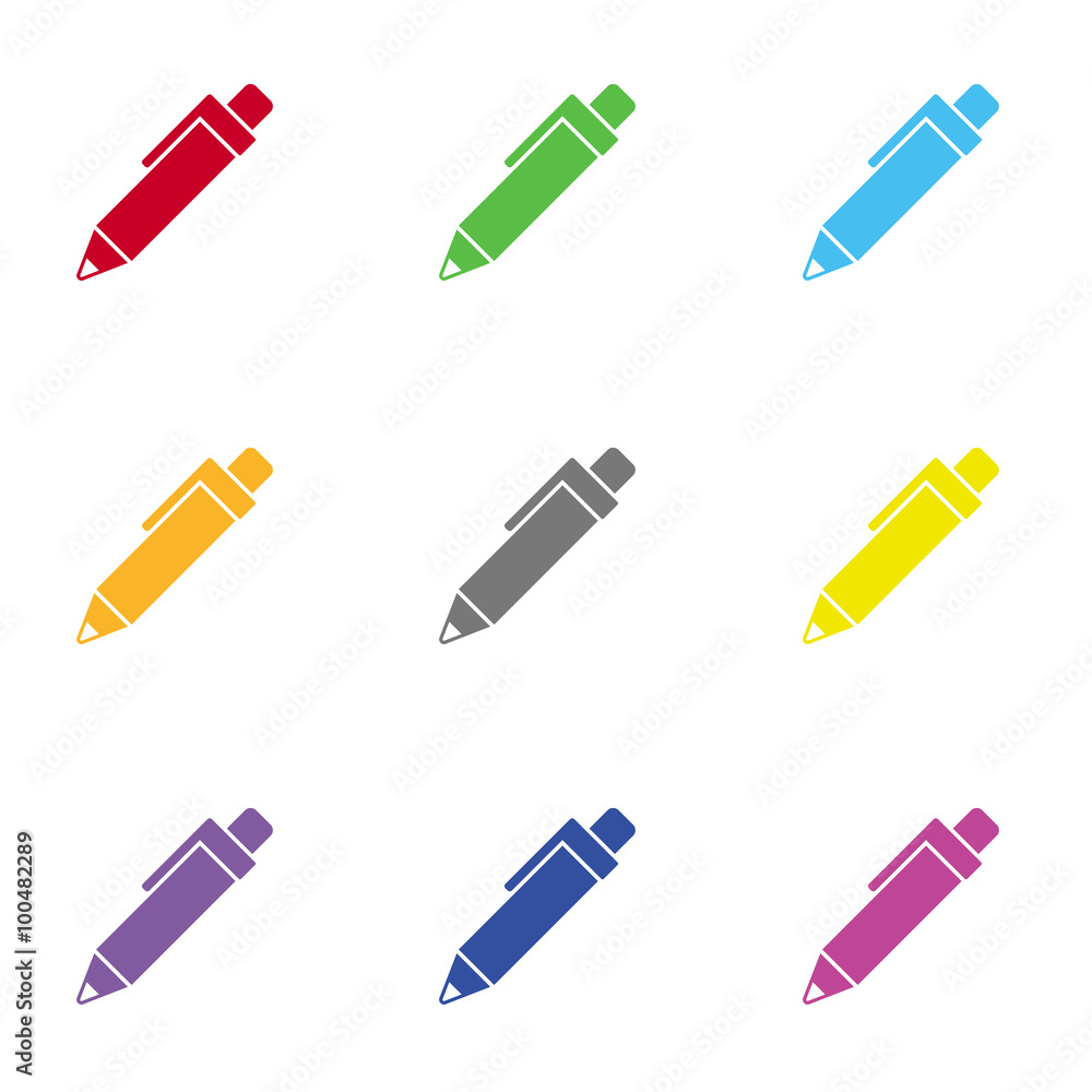 Poster pen vector icon for web and mobile
