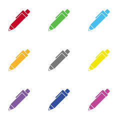 Pen vector icon for web and mobile