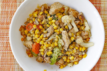 Chicken and Vegetables Dinner Bowl