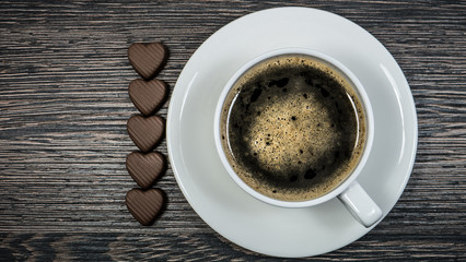 Beautiful coffee Cup with heart