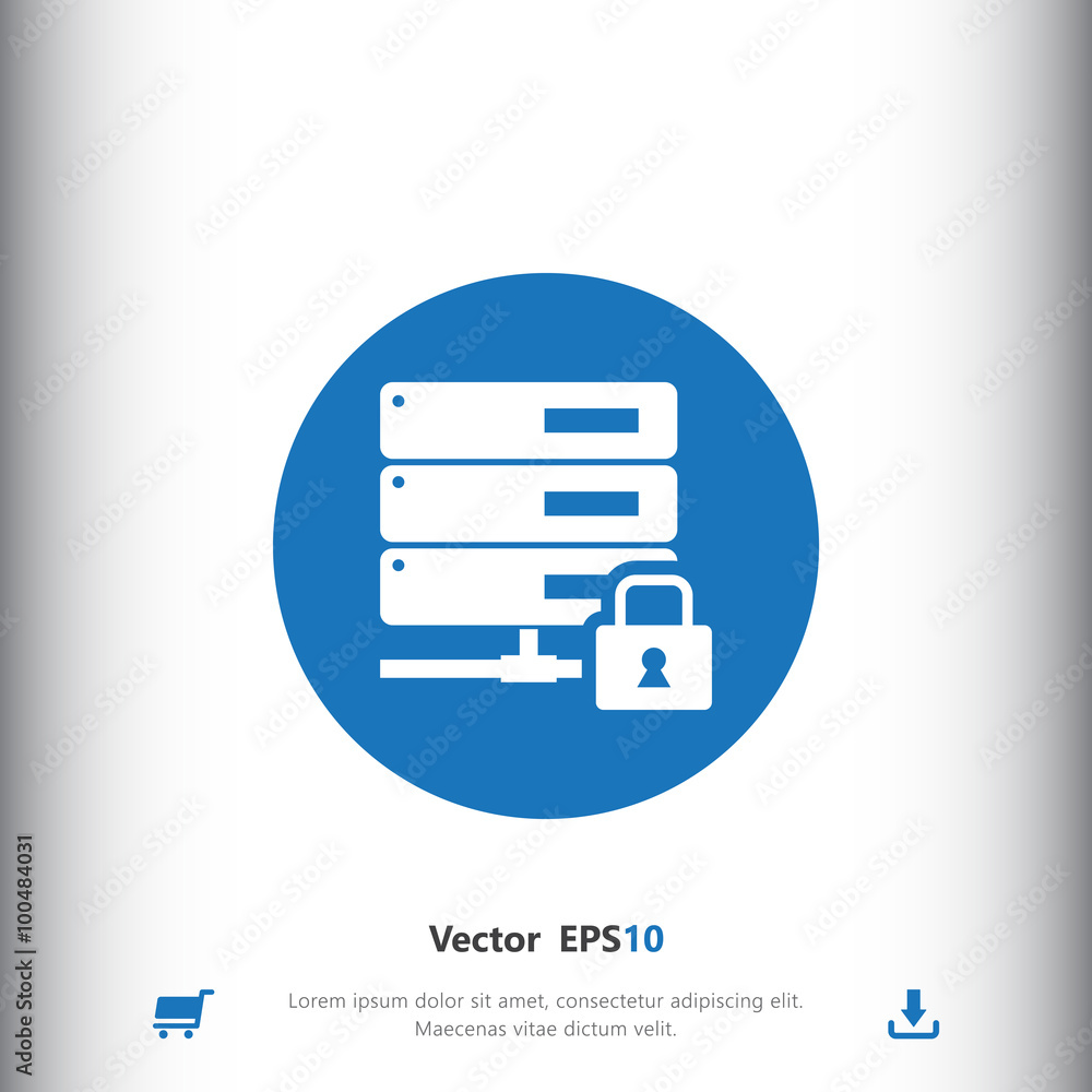 Poster database security protection icon