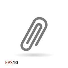 Paperclip vector icon for web and mobile