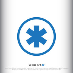 Obraz premium Medical symbol of the Emergency icon