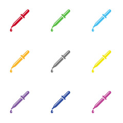 Pipette vector icon for web and mobile