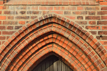 Cathedral of Koenigsberg. Fragment of Gothic architecture of the