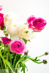 Bouquet of colorful persian buttercup flowers (ranunculus)