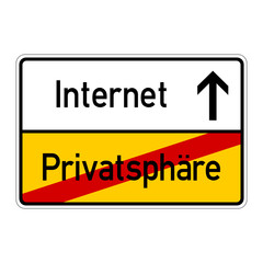 ortsschild privatsphaere internet I