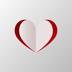 Valentines day heart background. Vector illustration.