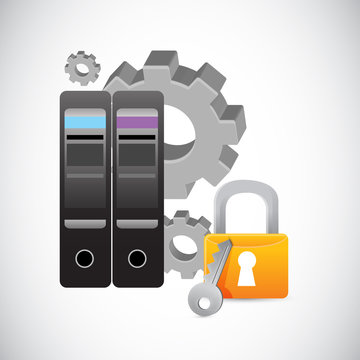 secure servers concept illustration