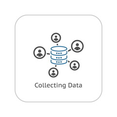 Collecting Data Icon. Flat Design.
