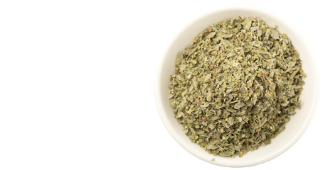 Marjoram herbs over white background