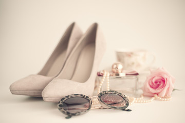 Vintage girly fashion accessories