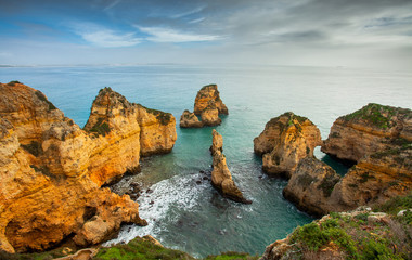 Felsenküste Lagos Algarve Küste Portugal 