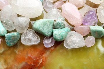 Semiprecious stones closeup