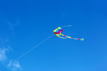 Kite in blue sky background