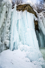 Winter View of Indian Falls in Owen Sound Ontario