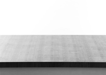 Stylish wooden table, isolated on white