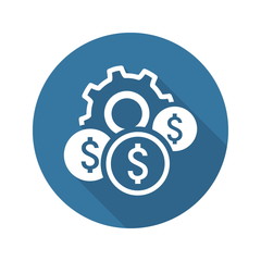 Costs Optimization Icon. Flat Design.