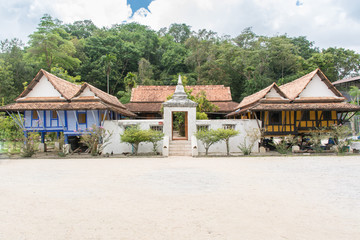 Thailand Traditional Local Architecture Building in Wat Tai Yor