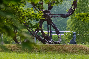 彫刻のある公園