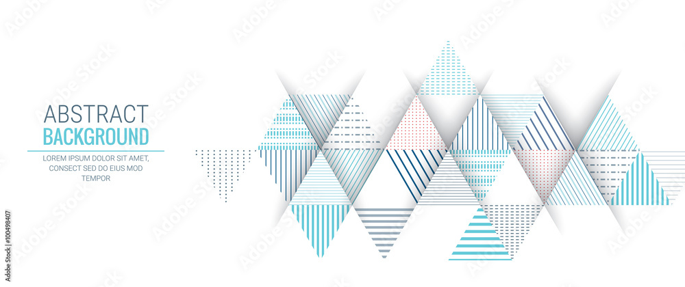 Canvas Prints abstract blue triangle line stripe pattern background