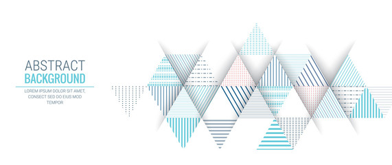 abstract blue triangle line stripe pattern background