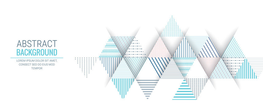 Abstract Blue Triangle Line Stripe Pattern Background