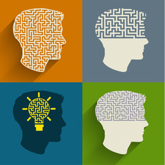 Symbol of the brain thinking