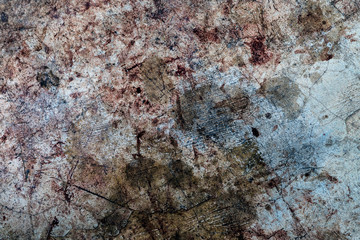 Blood on concrete surface