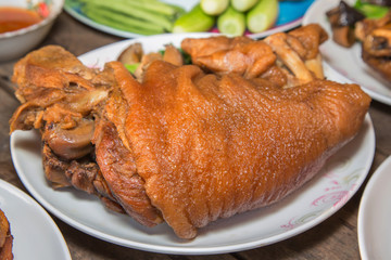 Stewed pork leg, delicious food, Thai Food
