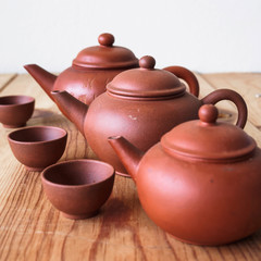 Chinese teapot and teacup