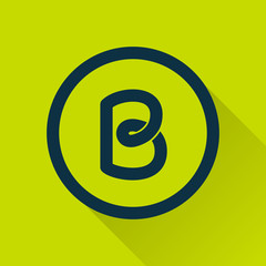 B letter in a circle logo.