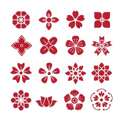 Flowers ornament icon,vector set