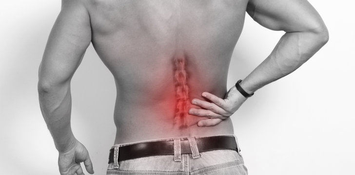 pain in back.Medical concept