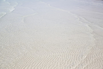 Perfect white sand and crystal water beach, koh rong, cambodia