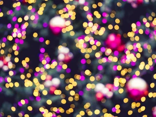 Photo sur Plexiglas Lumière et ombre  Festive lights decoration Blurred Background