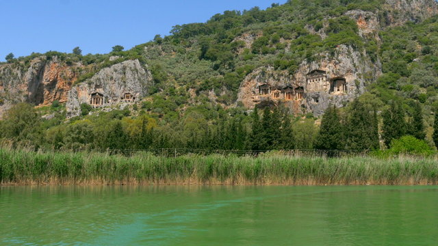 boat tour river reeds, historical dalyan, ortaca, koycegiz, turkey