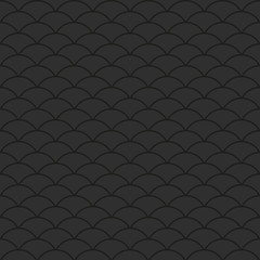 Seamless dark ornament. Modern stylish geometric pattern with repeating waves