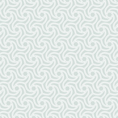 Fototapeta premium Seamless white ornament with light blue background. Modern stylish geometric pattern with repeating elements