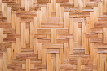 Naklejka premium Wall of plaited bamboo strips
